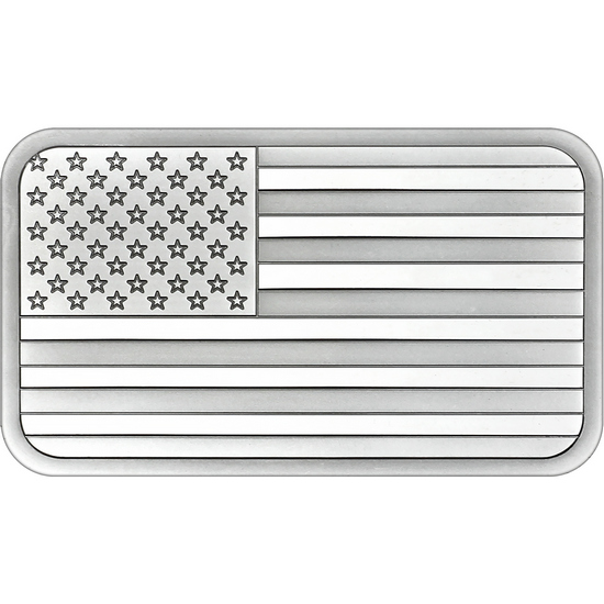 American Flag Engravable 5oz .999 Silver Bar in Gift Box American Flag Engravable 5oz .999 Silver Bar in Gift Box