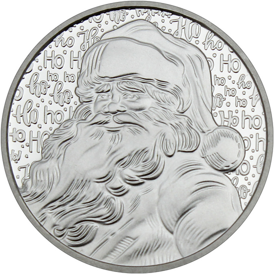 Ho Ho Ho Santa Claus Half Ounce .999 Silver Medallion in Gift Box Ho Ho Ho Santa Claus Half Ounce .999 Silver Medallion in Gift Box