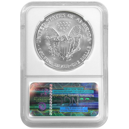 2006 W Silver American Eagle MS69 Burnished NGC 20th Anniversary Label 2006 W Silver American Eagle MS69 Burnished NGC 20th Anniversary Label
