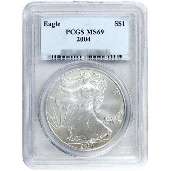 2004 Silver American Eagle MS69 PCGS