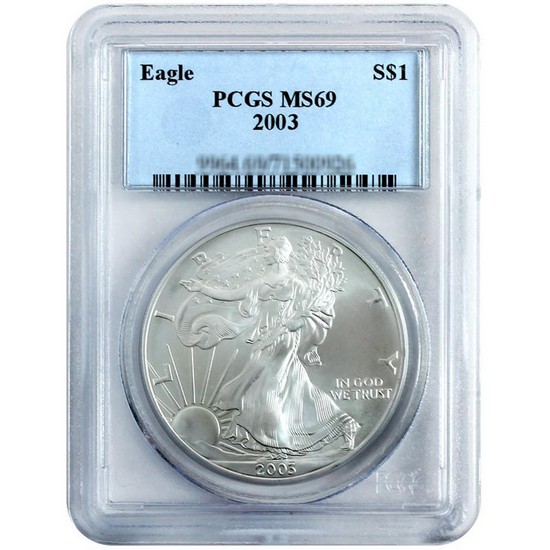 2003 Silver American Eagle MS69 PCGS