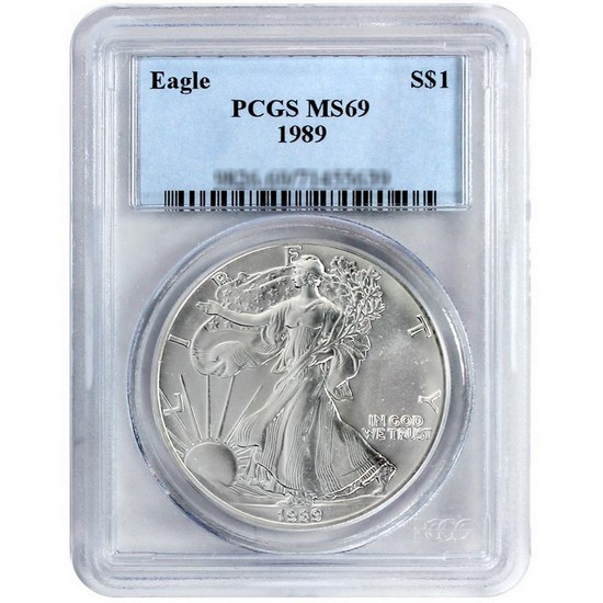 1989 Silver American Eagle MS69 PCGS