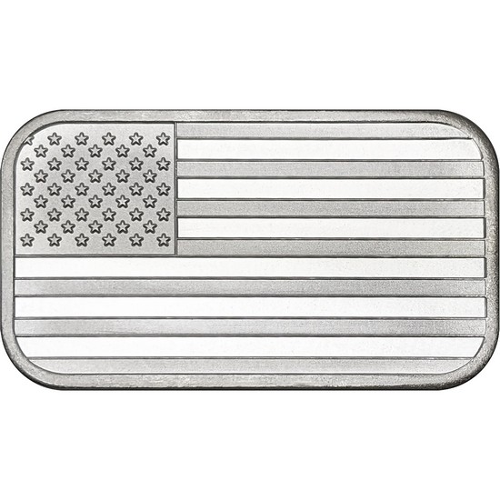 American Flag 1oz .999 Silver Bar