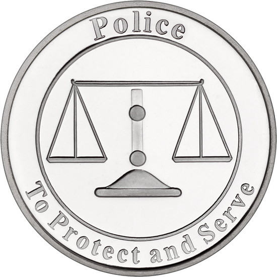 Police Protect and Serve 1oz .999 Silver Medallion in Gift Box Police Protect and Serve 1oz .999 Silver Medallion in Gift Box