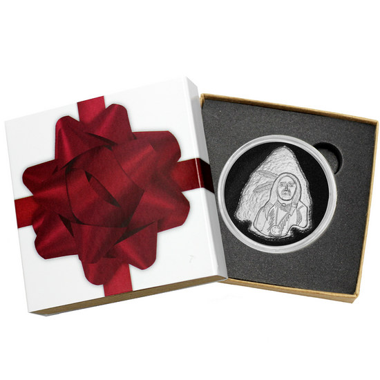 Arrowhead Shaped Silver Piece in Gift Packaging