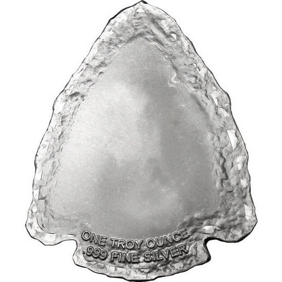 Arrowhead Shaped Silver Piece Reverse with Engravable Area