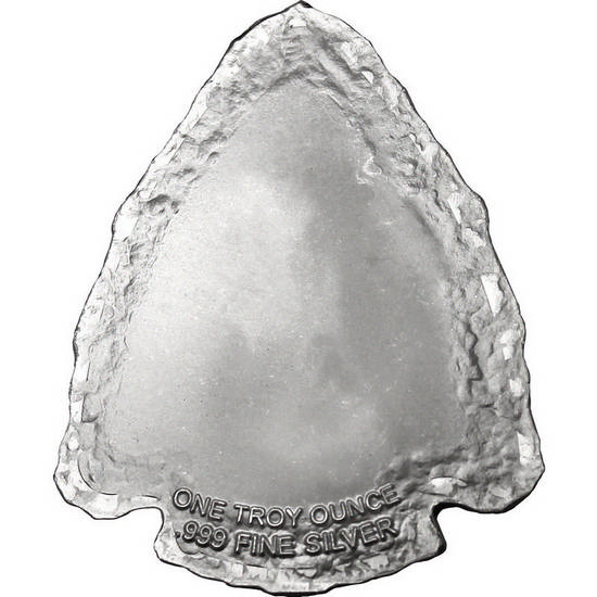 Arrowhead Shaped Silver Piece Reverse with Engravable Area Arrowhead Shaped Silver Piece Reverse with Engravable Area