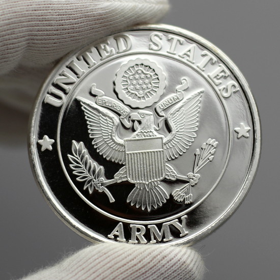 Reflective Qualities US Army 1oz .999 Silver Round
