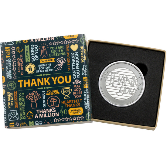 Thank You! 1oz .999 Silver Medallion in Gift Box