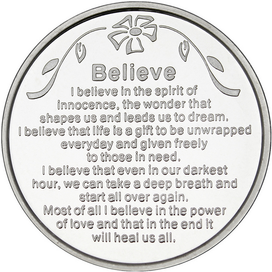 Believe 1oz .999 Silver Medallion