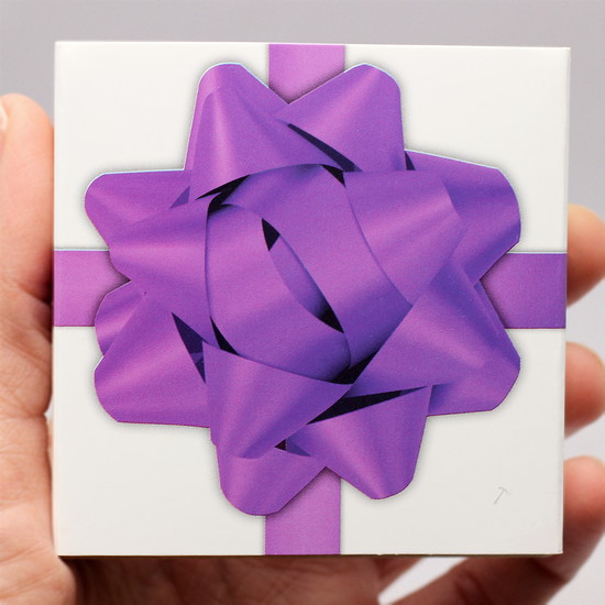 Purple Bow Gift Packaging