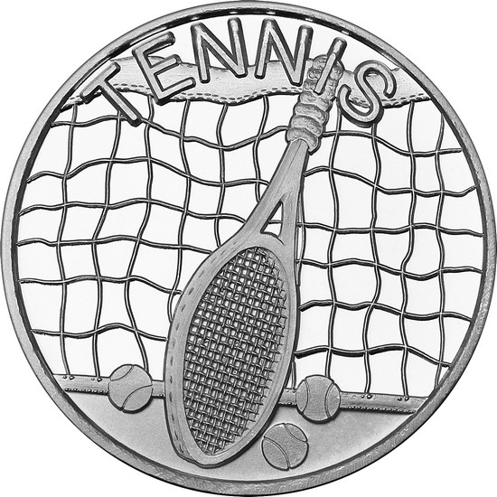 Tennis 1oz .999 Silver Medallion in Gift Box Tennis 1oz .999 Silver Medallion in Gift Box