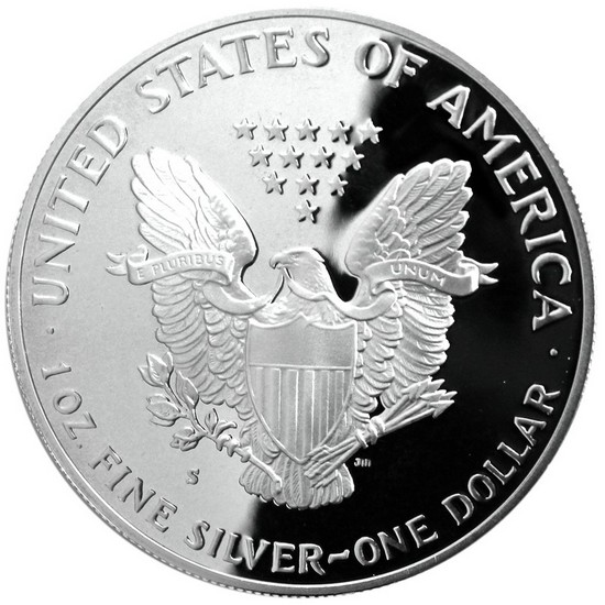 1992 S Silver American Eagle PF