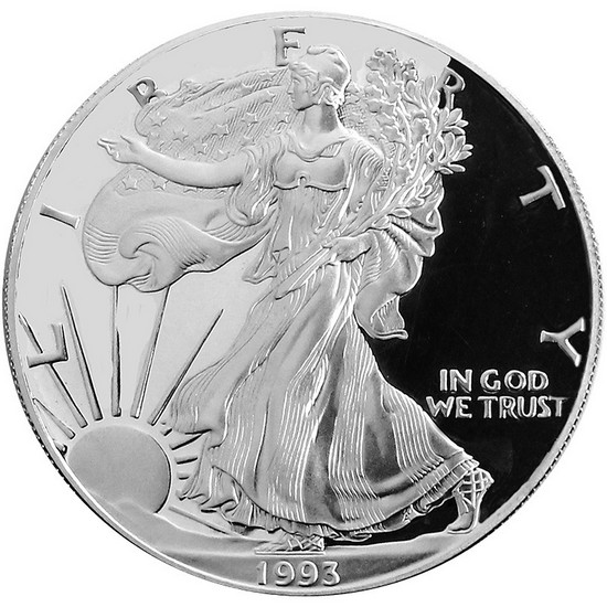 1993 P Silver American Eagle PF