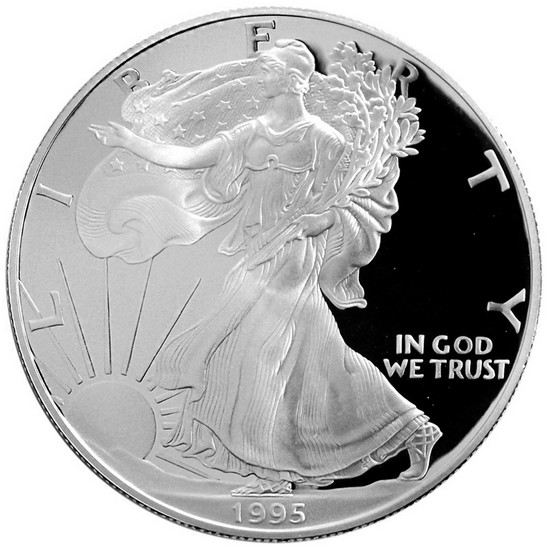 1995 P Silver American Eagle PF