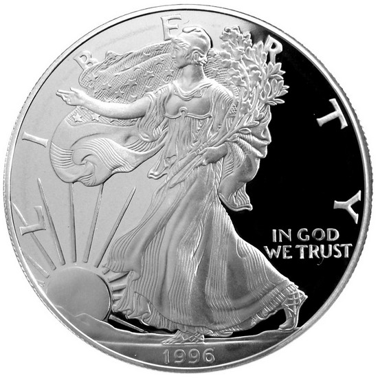 1996 P Silver American Eagle PF