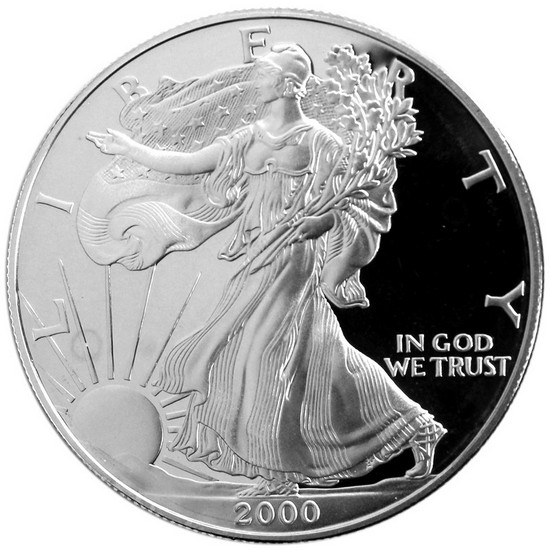 2000 P Silver American Eagle PF