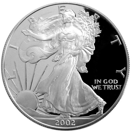 2002 W Silver American Eagle PF