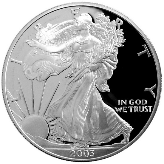 2003 W Silver American Eagle PF