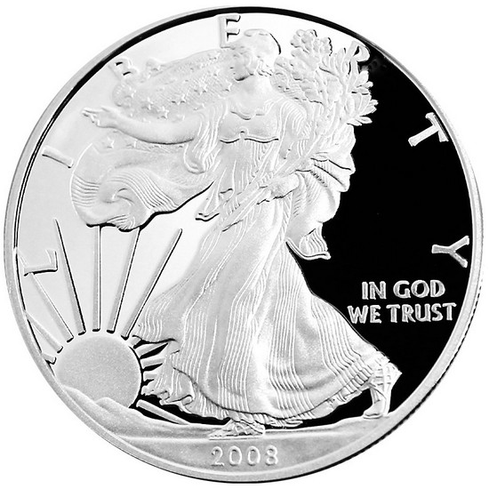 2008 W Silver American Eagle PF