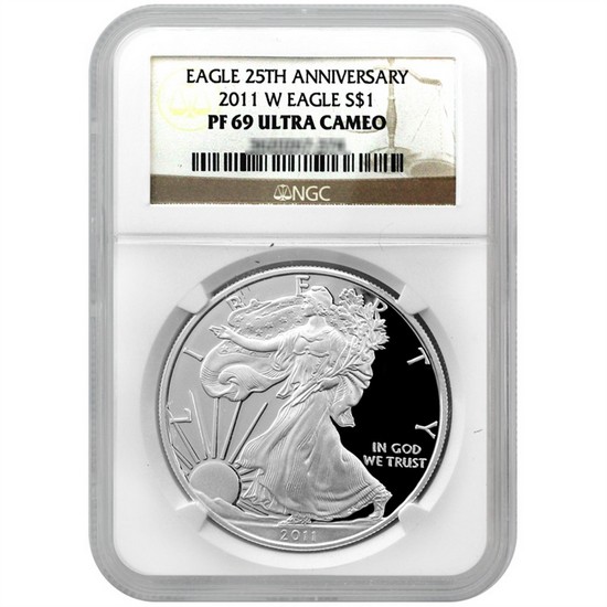 2011 W Silver American Eagle PF69 UC NGC Brown Label