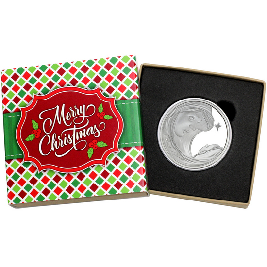 2023 Glory to the Newborn King Nativity Scene 1oz .999 Silver Bar in Gift Box