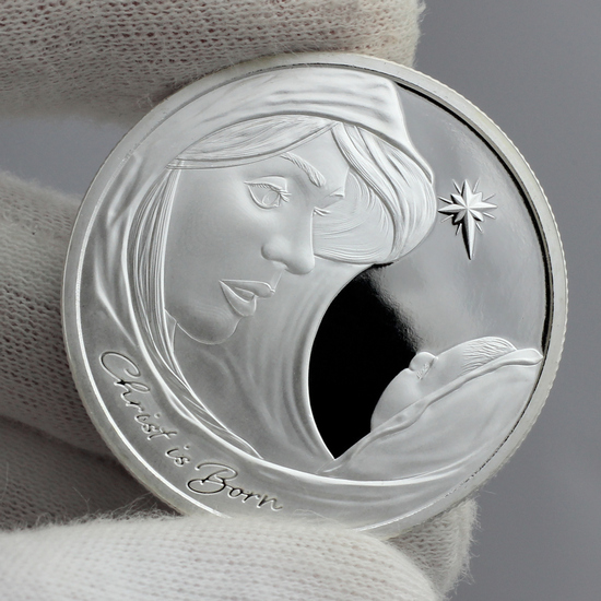 2022 Nativity Scene Adore HIM 1oz .999 Silver Medallion in Gift Box