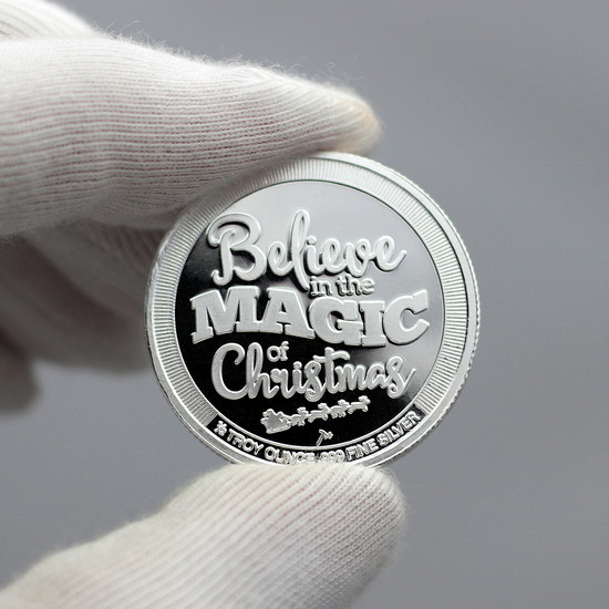 Believe in the Magic of Christmas Half Ounce .999 Silver Medallion in Gift Box