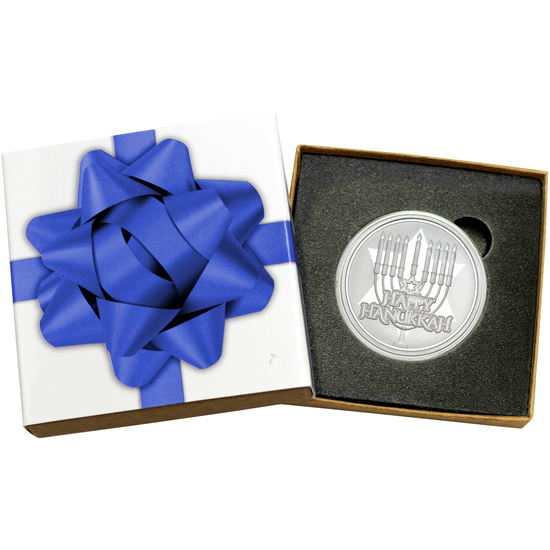 2023 Happy Hanukkah 1oz .999 Silver Medallion in Gift Box