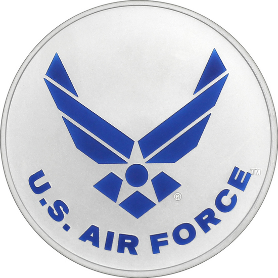 US Air Force Officially Licensed 1oz .999 Silver Medallion Enameled in Gift Box US Air Force Officially Licensed 1oz .999 Silver Medallion Enameled in Gift Box