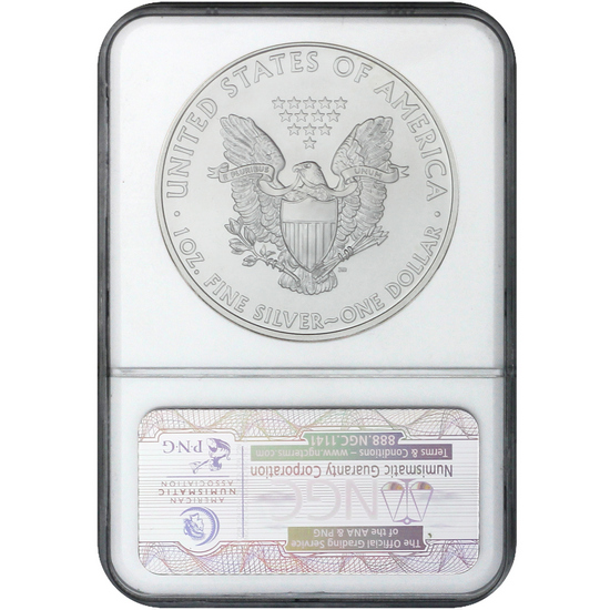 2013 Silver American Eagle MS69 ER NGC Blue Label