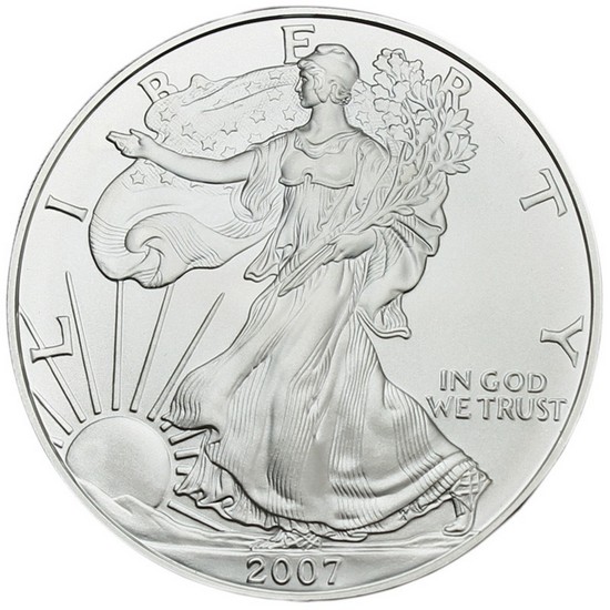 2007 W Silver American Eagle BU Burnished in OGP 2007 W Silver American Eagle BU Burnished in OGP