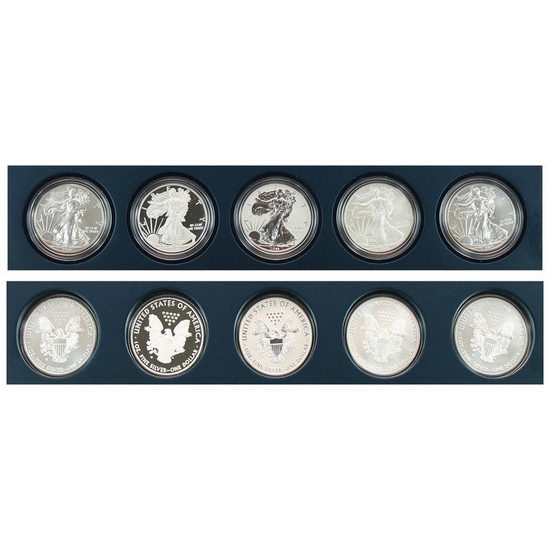 2011 Silver American Eagle 25th Anniversary 5pc Set in OGP