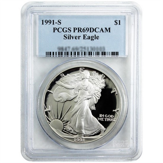 1991 S Silver American Eagle PR69 DCAM PCGS