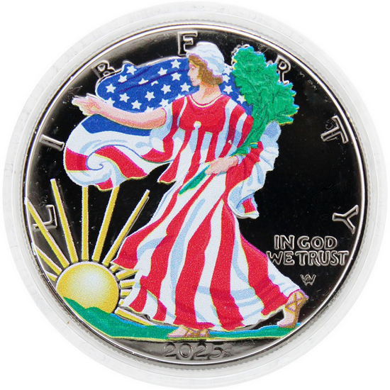 2025 Silver American Eagle Colorized Black Ruthenium Edition