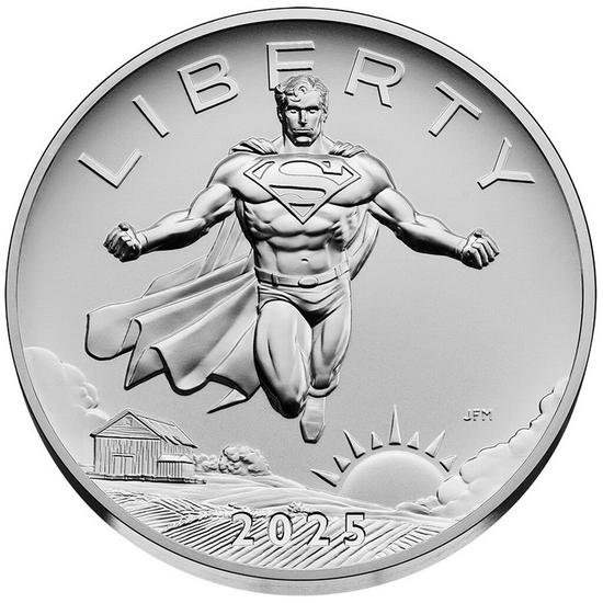 2025 DC Comics Superman Silver 2.5oz Medal in OGP