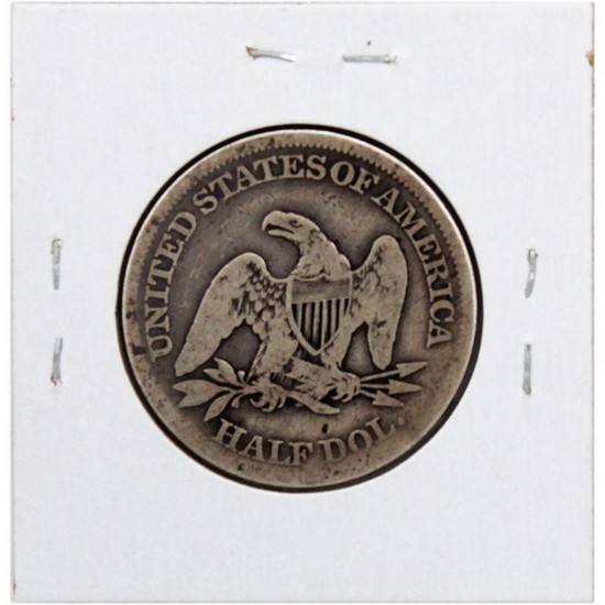 1861 Liberty Seated Half Dollar in Average Circulated Condition