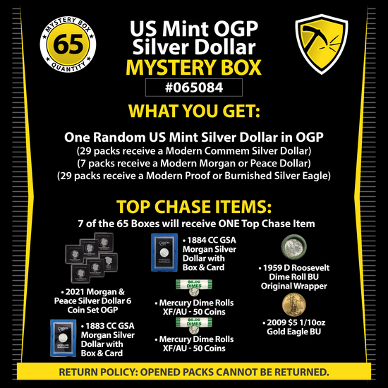 Random US Mint OGP Silver Dollar Mystery Pack #065084
