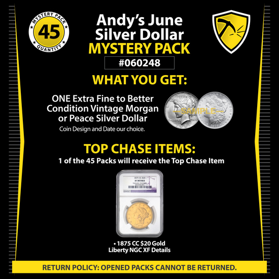 Random Years of Vintage Morgan or Peace Silver Dollars in XF to Better Condition Mystery Pack #060248