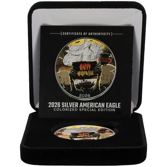 2026 Silver Eagle Colorized Haunted Halloween Edition