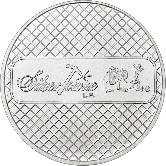 SilverTowne Prospector Waffleback Trademark Logo 1oz .999 Silver Medallion SilverTowne Prospector Waffleback Trademark Logo 1oz .999 Silver Medallion