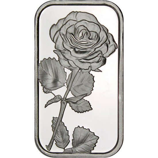 Silver Rose 1oz Bar