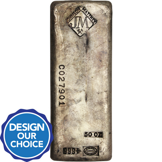 Johnson Matthey 50oz .999 Silver Bar - Secondary Market