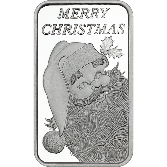 2025 Merry Christmas Santa Claus 5oz .999 Silver Bar in Gift Box 2025 Merry Christmas Santa Claus 5oz .999 Silver Bar in Gift Box