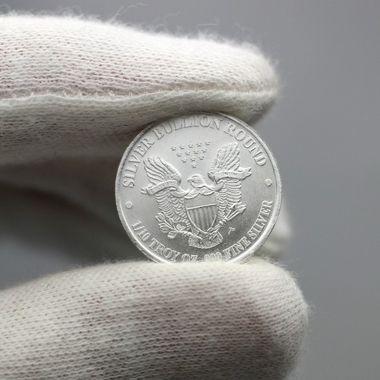 Close Up Reverse Walking Liberty Replica 1/10oz .999 Silver Medallion Close Up Reverse Walking Liberty Replica 1/10oz .999 Silver Medallion