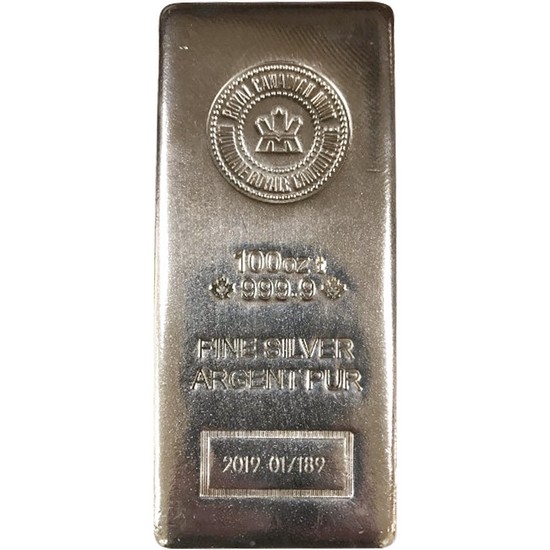 100oz .999 Silver RCM Bar - Secondary Market