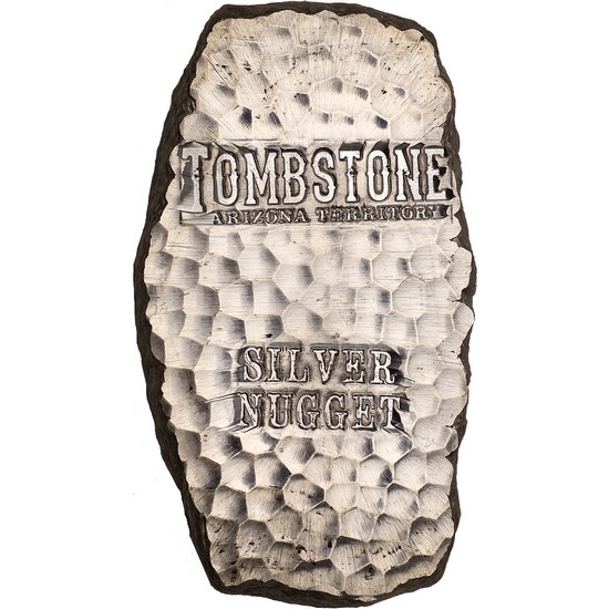 Tombstone 1Kilo .999 Silver Nugget - Secondary Market