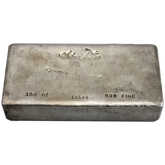 SilverTowne Trademark Poured 100oz .999 Silver Bar - Secondary Market SilverTowne Trademark Poured 100oz .999 Silver Bar - Secondary Market