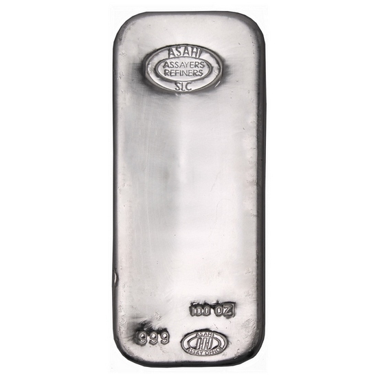 Asahi 100oz .999 Silver Bar