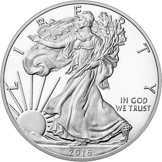 2016 W Silver American Eagle PF in OGP